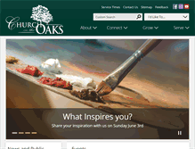 Tablet Screenshot of churchintheoaks.com